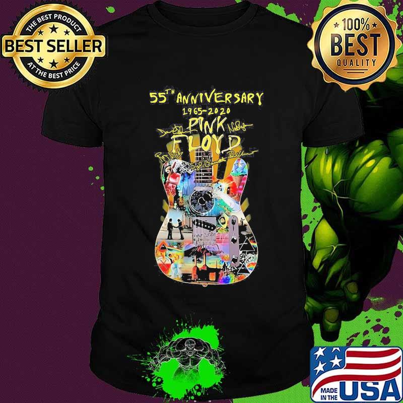 55th anniversary 1965 2020 pink floyd guitar signatures shirt