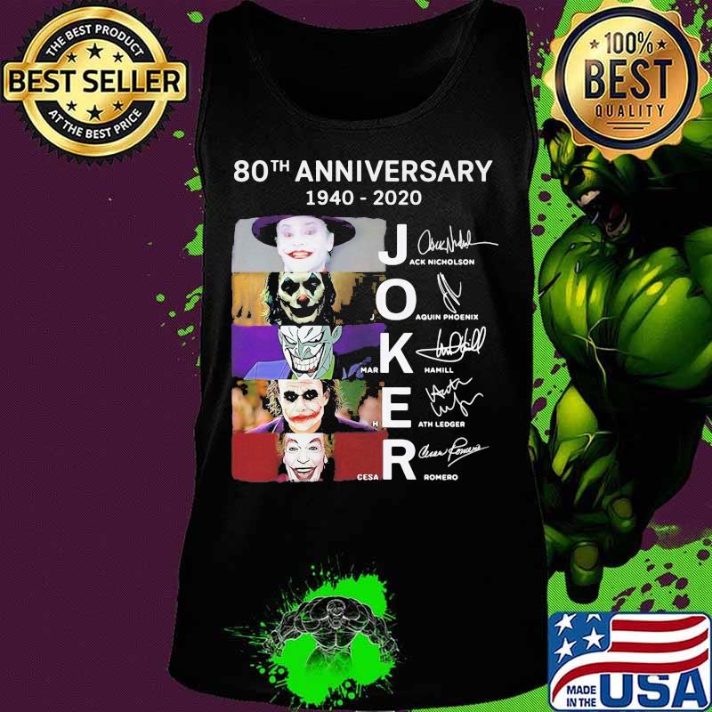 80th anniversary 1940 2020 signatures s Tank top 80th anniversary 1940 2020 signatures s Tank top