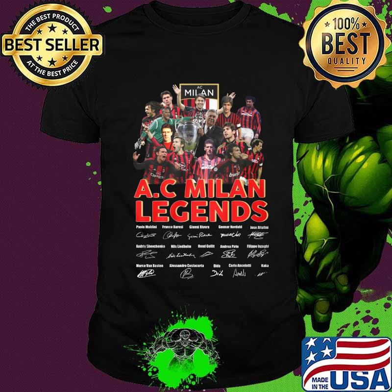 A.c milan legends soccer players signatures shirt
