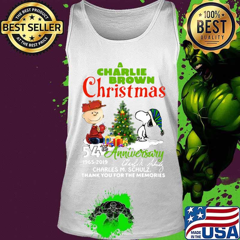 A charlie brown christmas 54th anniversary 1965 2019 thank you for the memories s Tank top A charlie brown christmas 54th anniversary 1965 2019 thank you for the memories s Tank top