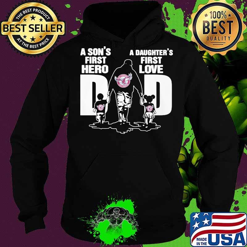 A son's first hero a daughter's first love dad silvertails happy father's day s Hoodie A son's first hero a daughter's first love dad silvertails happy father's day s Hoodie