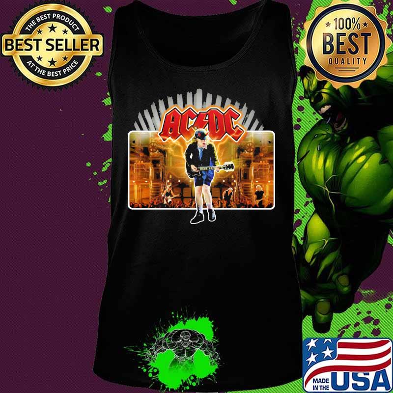 Acdc band angus young playing guitar s Tank top Acdc band angus young playing guitar s Tank top