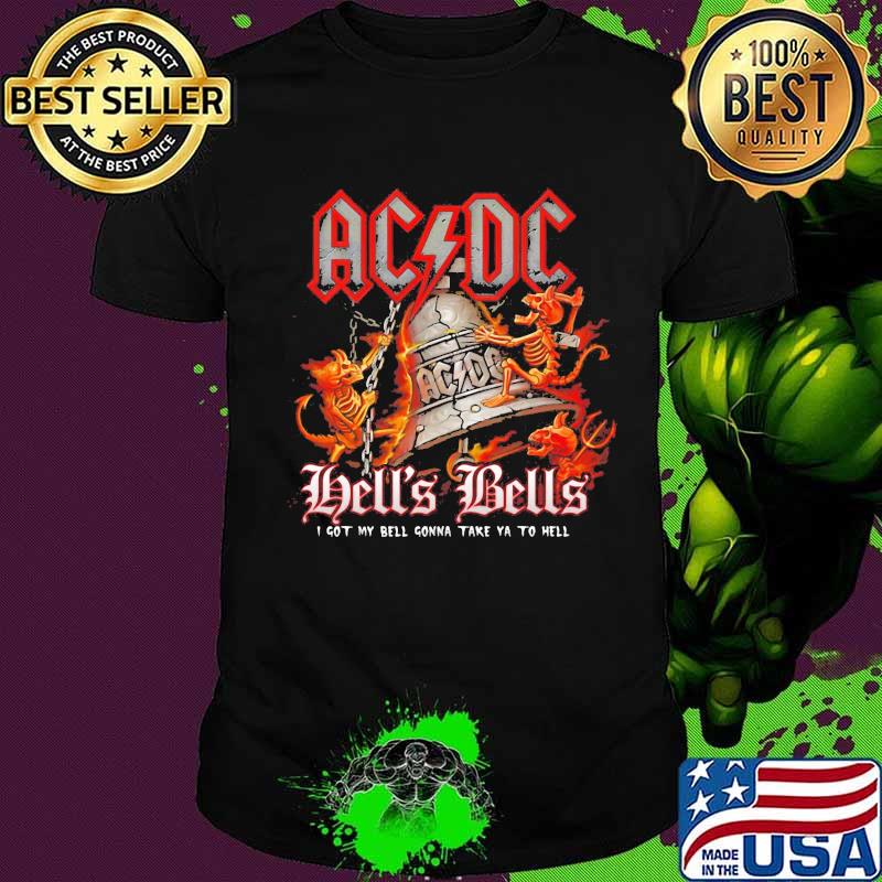 Acdc band hell's bells i got my bell gonna take ya to hell santa shirt