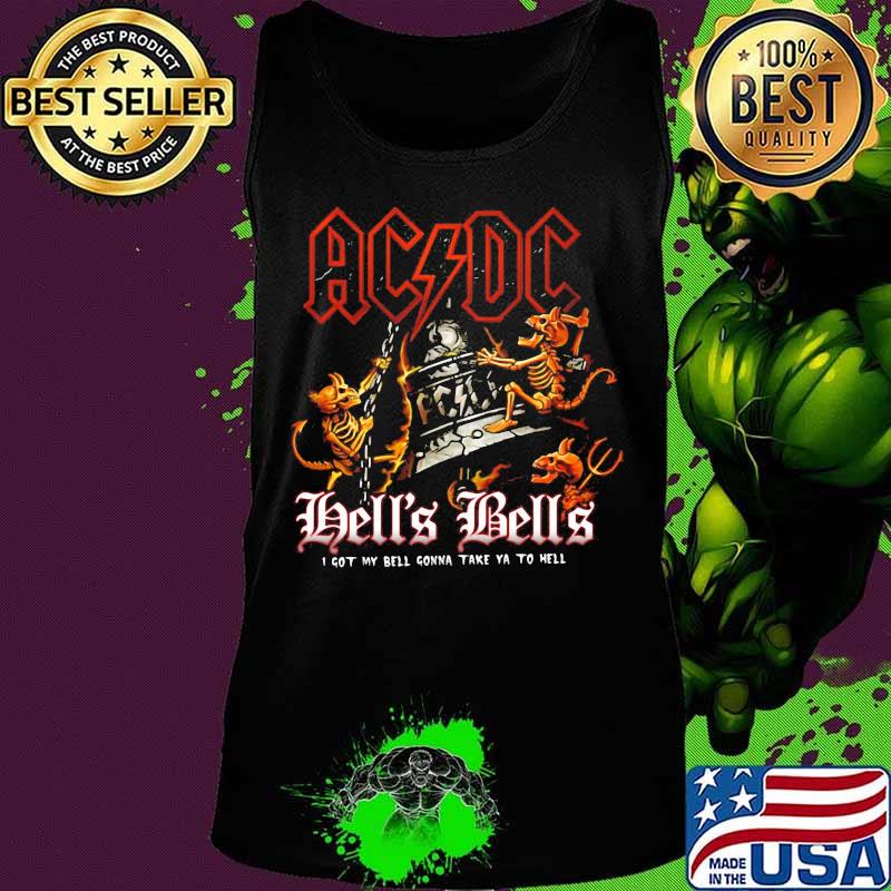 Acdc band hell's bells i got my bell gonna take ya to hell santa skeleton s Tank top Acdc band hell's bells i got my bell gonna take ya to hell santa skeleton s Tank top