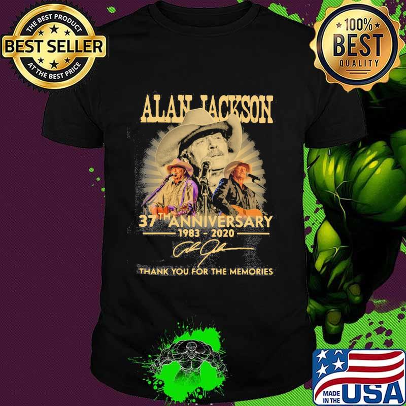 Alan jackson 37th anniversary 1983 2020 thank you for the memories signature shirt Alan jackson 37th anniversary 1983 2020 thank you for the memories signature shirt