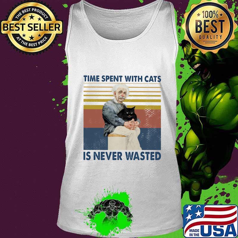 Albert einstein time spent with cats is never wasted vintage retro s Tank top Albert einstein time spent with cats is never wasted vintage retro s Tank top
