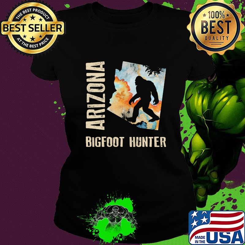 Arizona bigfoot hunter map sunset s Ladies tee Arizona bigfoot hunter map sunset s Ladies tee