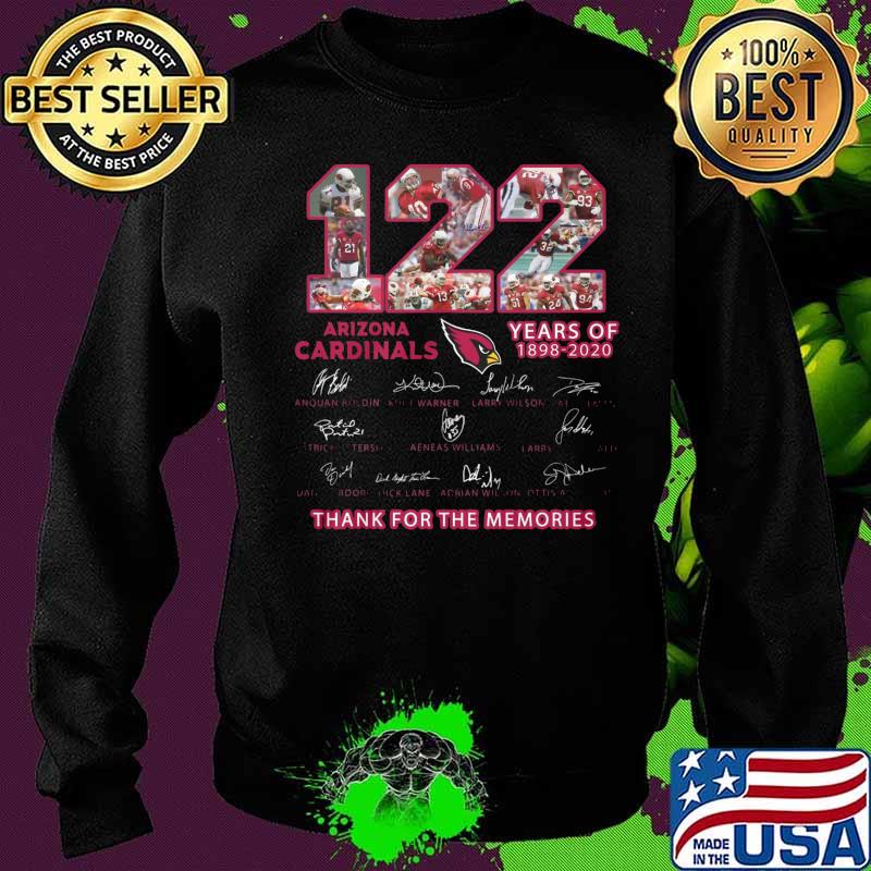 Arizona cardinal 122 years of 1898 2020 thank you for the memories signatures s Sweater Arizona cardinal 122 years of 1898 2020 thank you for the memories signatures s Sweater