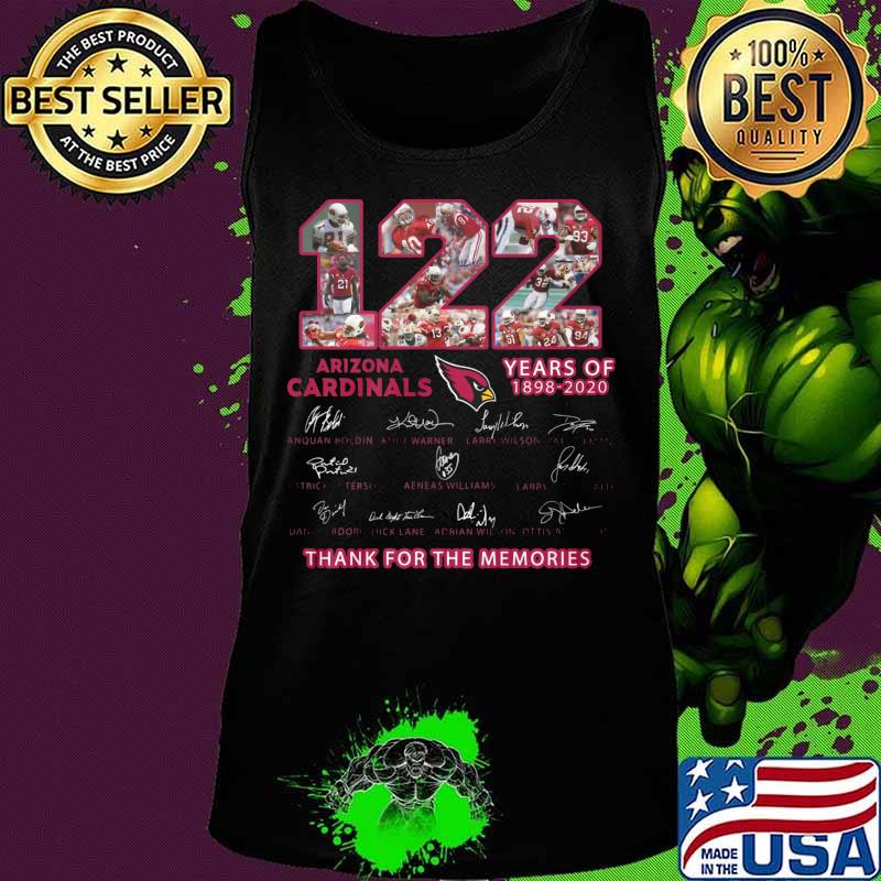 Arizona cardinal 122 years of 1898 2020 thank you for the memories signatures s Tank top Arizona cardinal 122 years of 1898 2020 thank you for the memories signatures s Tank top
