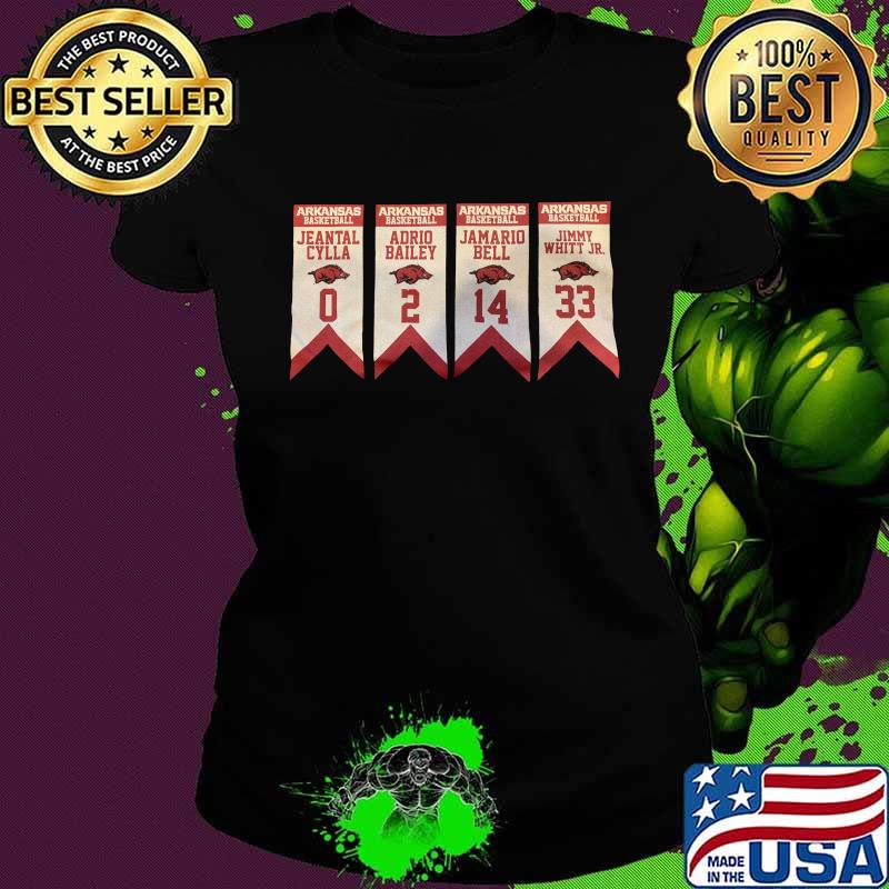 Arkansas razorback basketball jeantal cylla adrio bailey jamario bell jimmy whitt jr s Ladies tee Arkansas razorback basketball jeantal cylla adrio bailey jamario bell jimmy whitt jr s Ladies tee