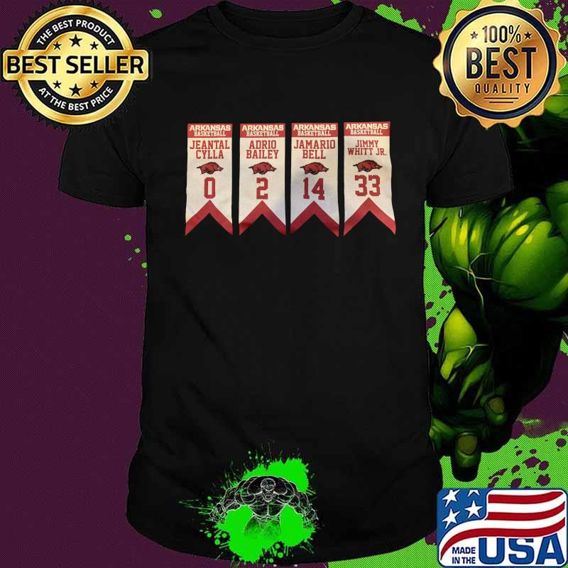 Arkansas razorback basketball jeantal cylla adrio bailey jamario bell jimmy whitt jr shirt