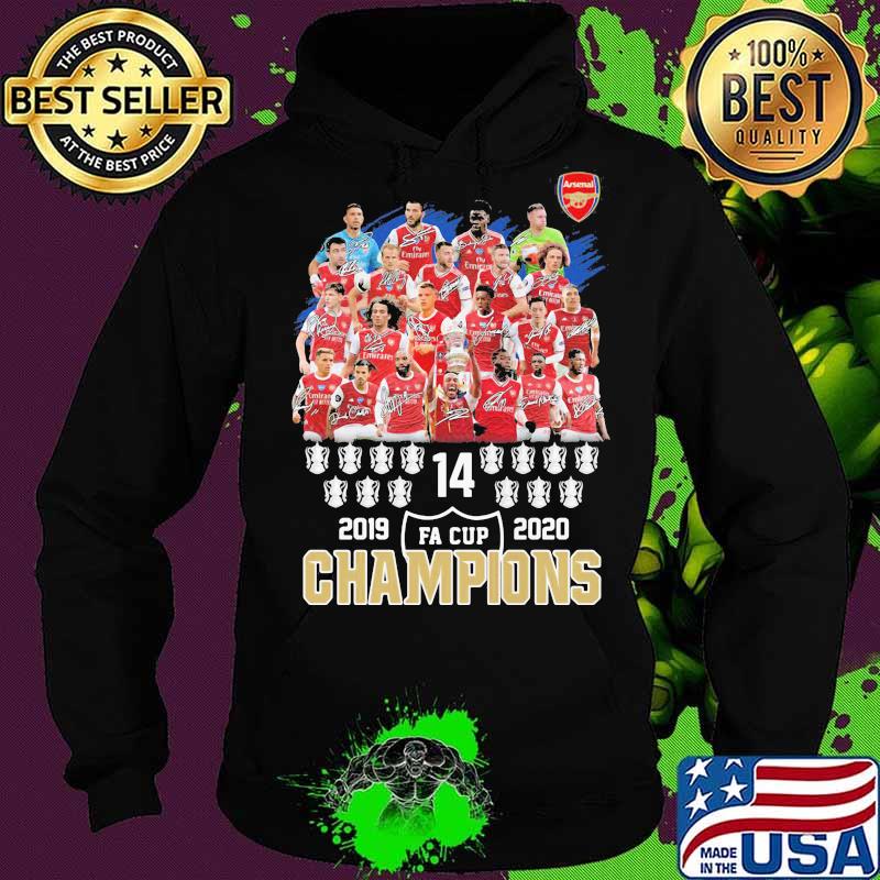 Arsenal football club 2019 2020 fa cup champions signatures s Hoodie Arsenal football club 2019 2020 fa cup champions signatures s Hoodie