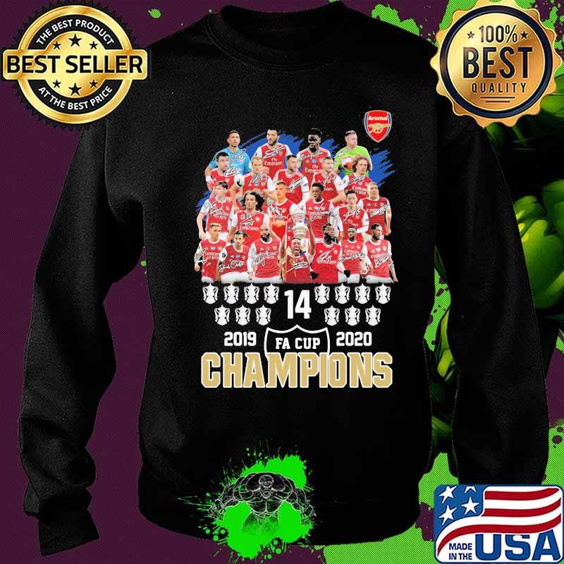 Arsenal football club 2019 2020 fa cup champions signatures s Sweater Arsenal football club 2019 2020 fa cup champions signatures s Sweater