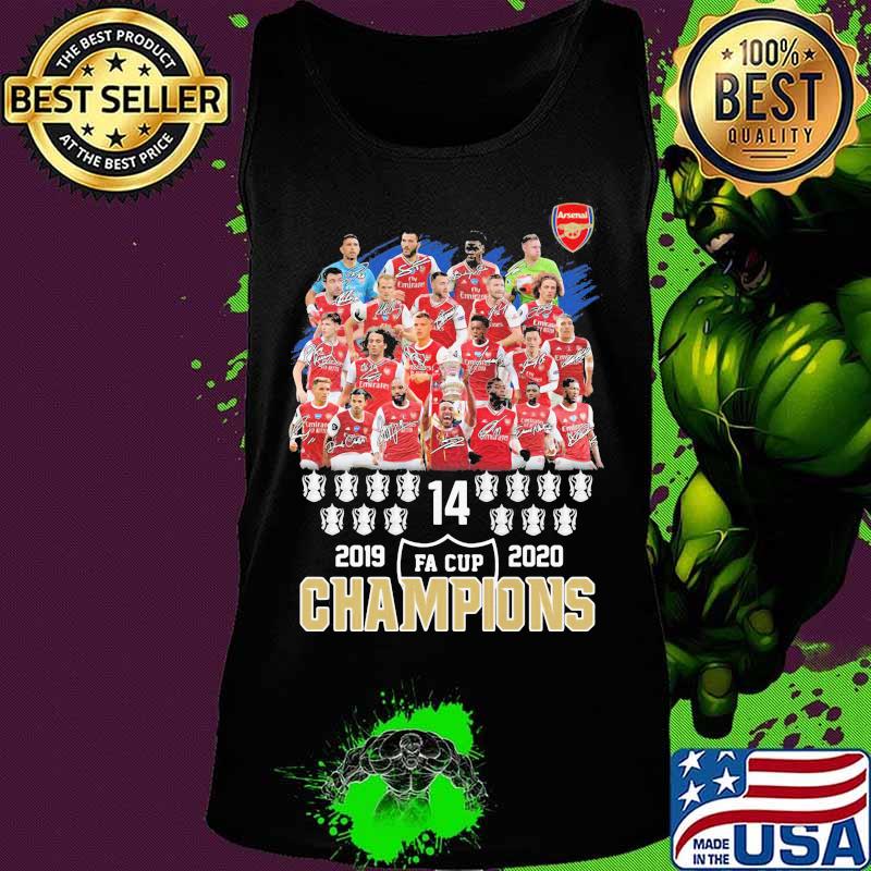 Arsenal football club 2019 2020 fa cup champions signatures s Tank top Arsenal football club 2019 2020 fa cup champions signatures s Tank top
