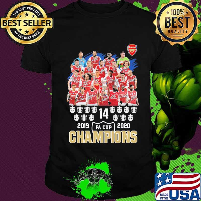 Arsenal football club 2019 2020 fa cup champions signatures shirt Arsenal football club 2019 2020 fa cup champions signatures shirt
