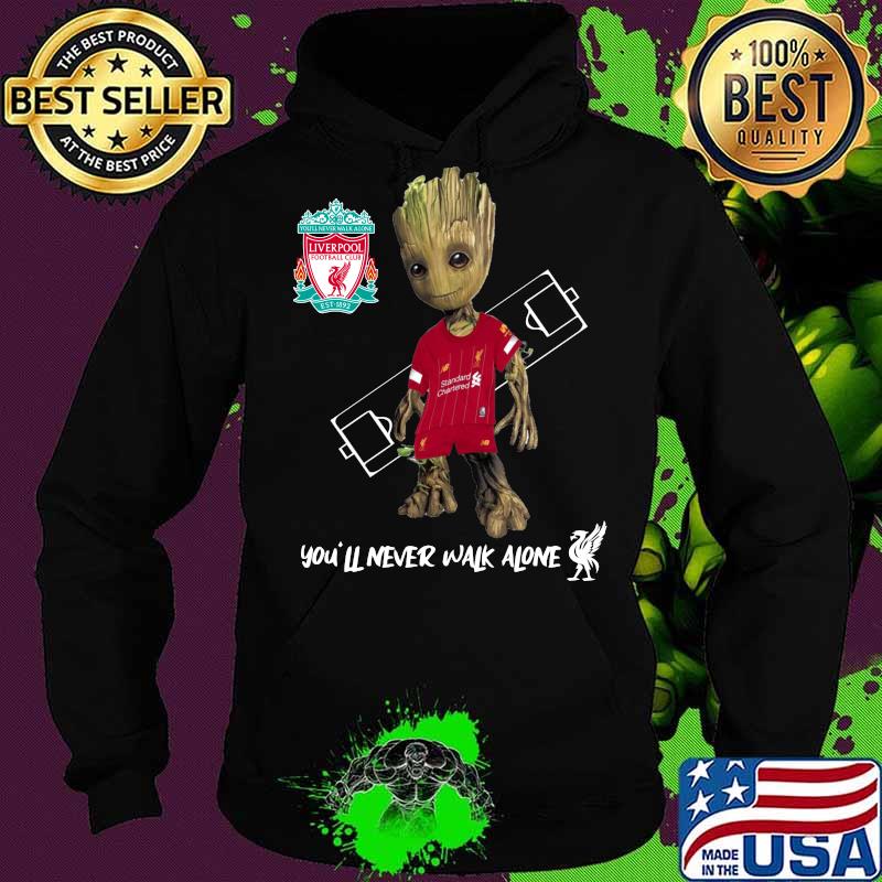 Baby groot liverpool fc you'll never walk alone s Hoodie Baby groot liverpool fc you'll never walk alone s Hoodie