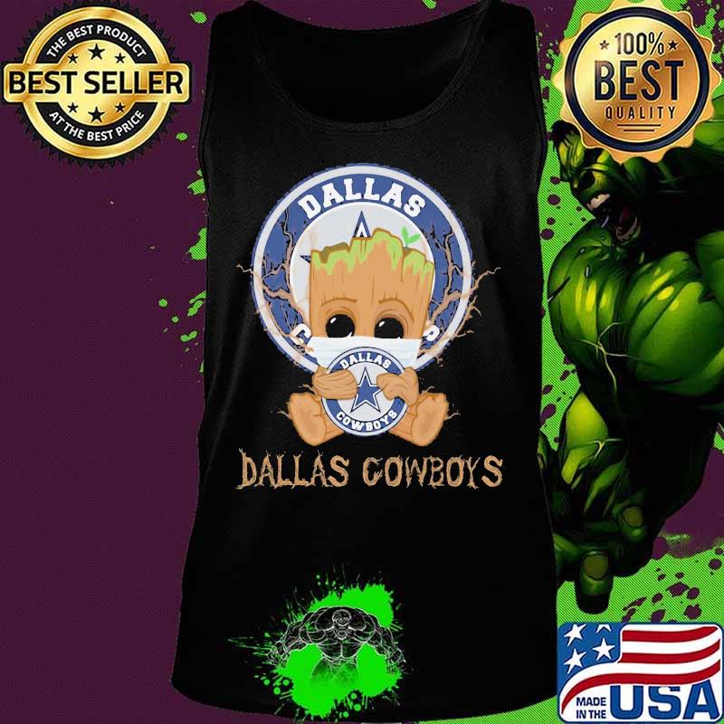 Baby groot mask hug heart dallas cowboys s Tank top Baby groot mask hug heart dallas cowboys s Tank top