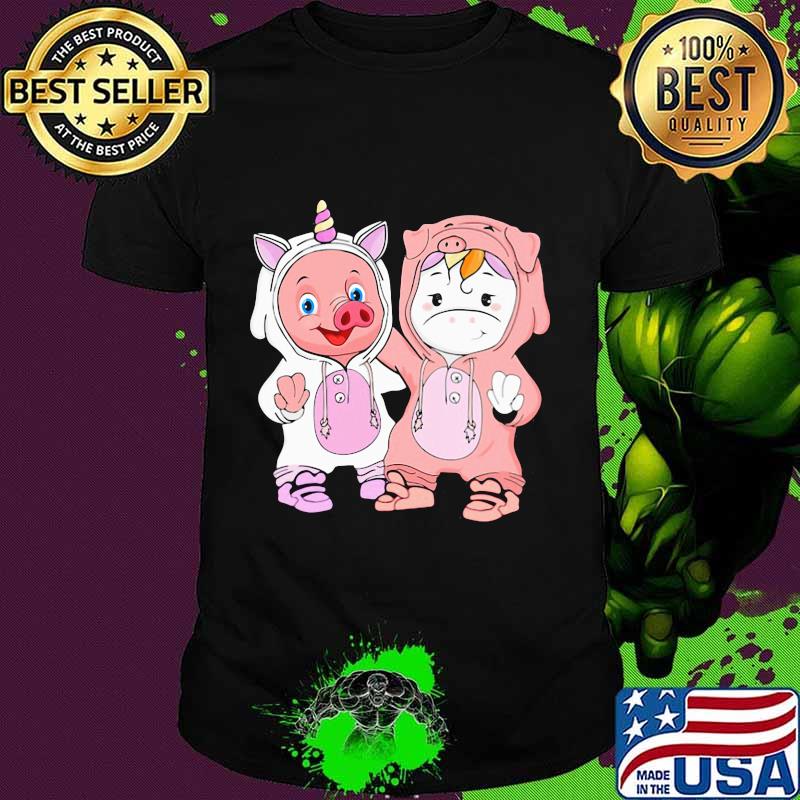 Baby Pig and Baby Unicorn best friends shirt