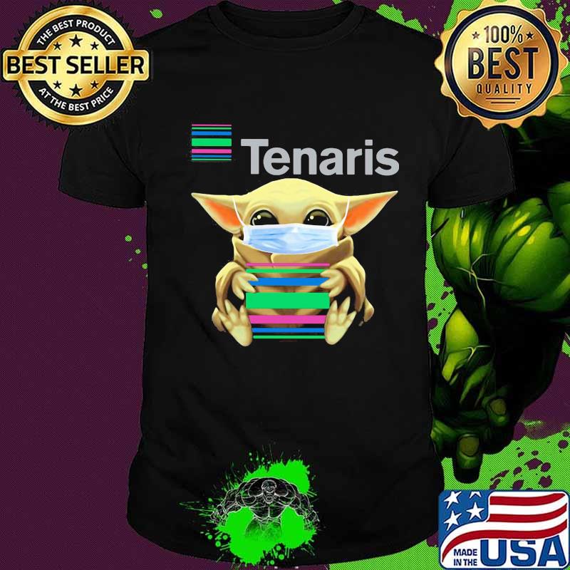 Baby Yoda face mask hug tenaris shirt