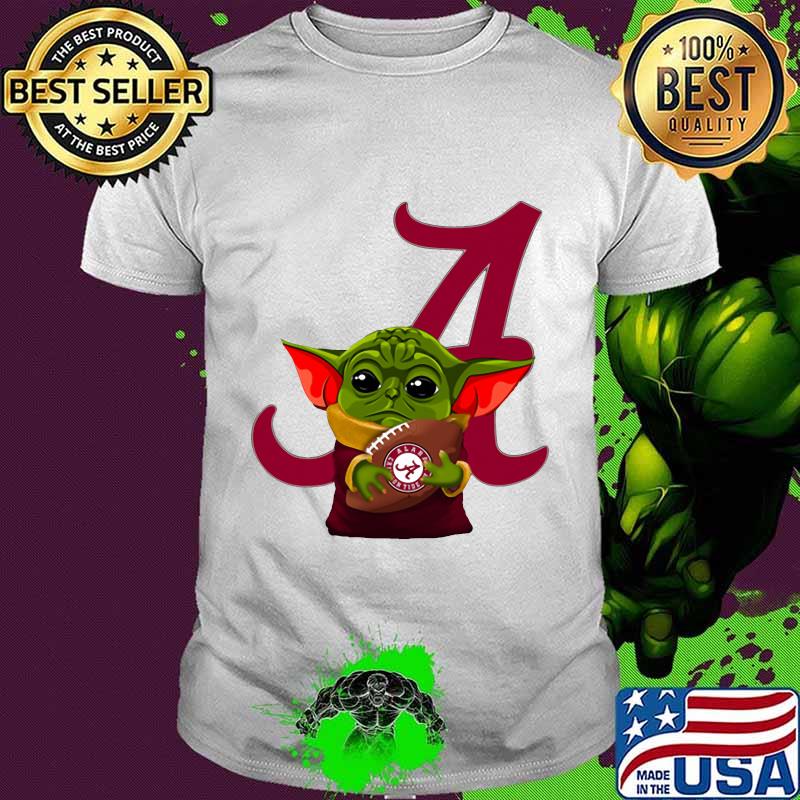 Baby yoda hug atlanta braves football shirt