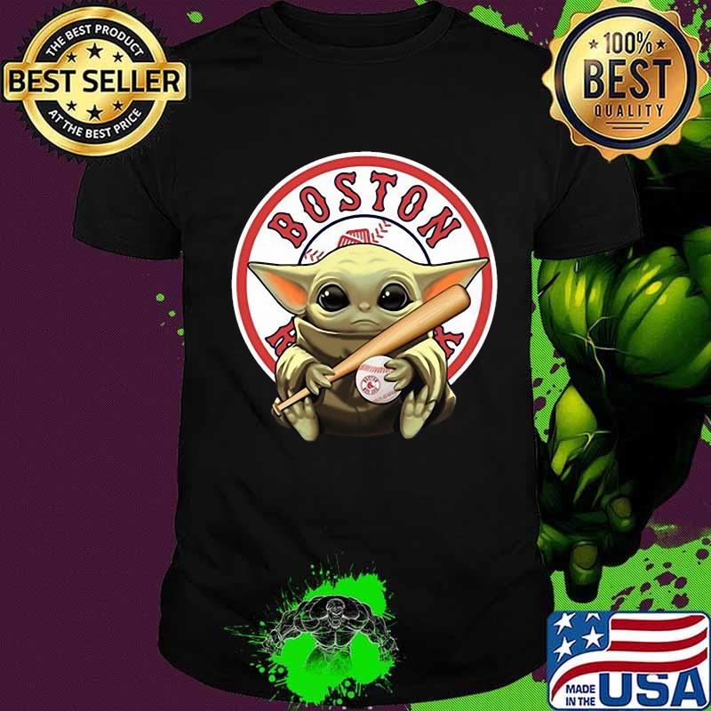 Baby yoda hug boston red sox baseball shirt
