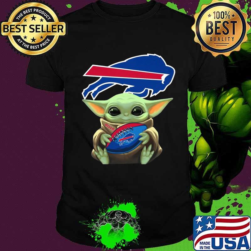 Baby yoda hug buffalo bills football shirt