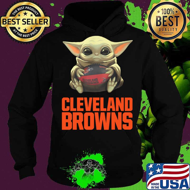 Baby yoda hug cleveland browns logo s Hoodie Baby yoda hug cleveland browns logo s Hoodie