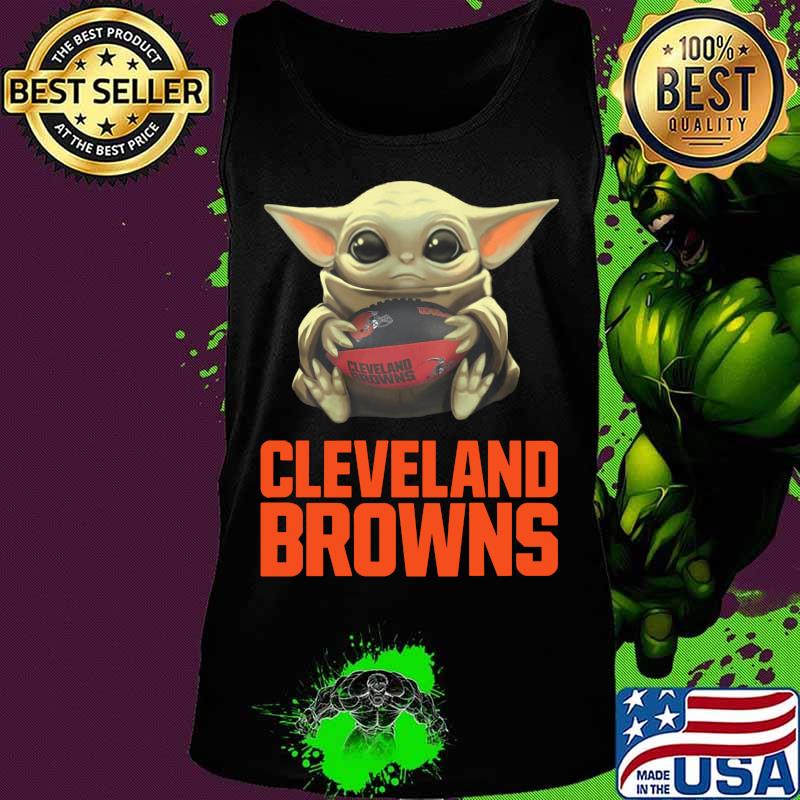 Baby yoda hug cleveland browns logo s Tank top Baby yoda hug cleveland browns logo s Tank top