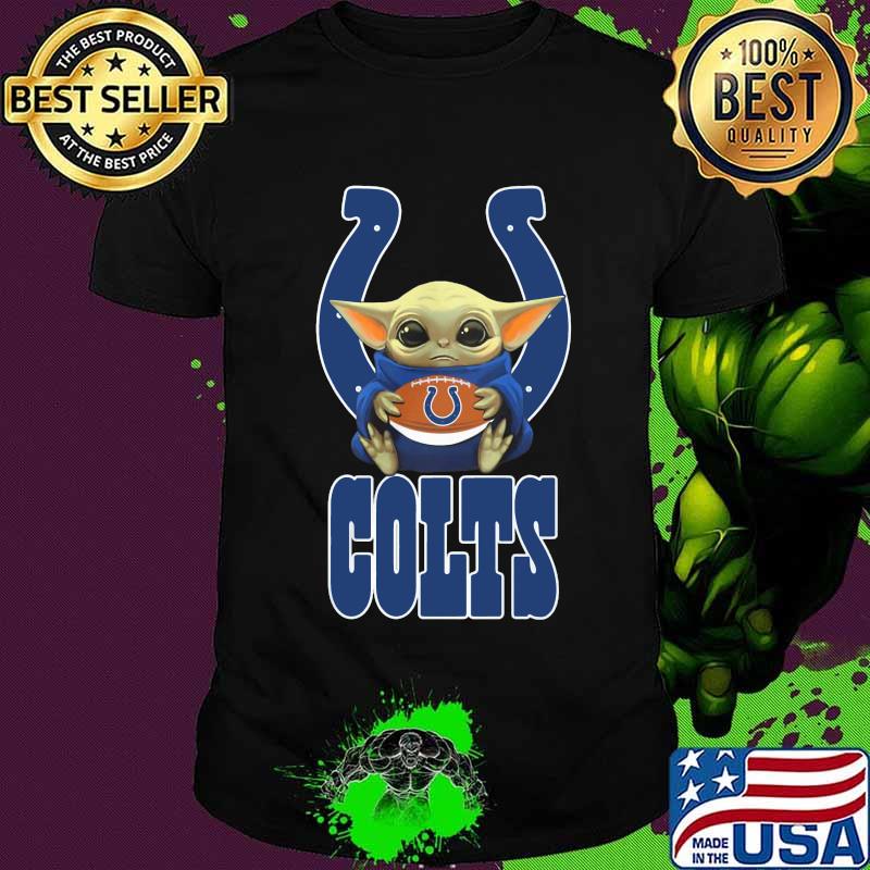 Baby yoda hug indianapolis colts football shirt