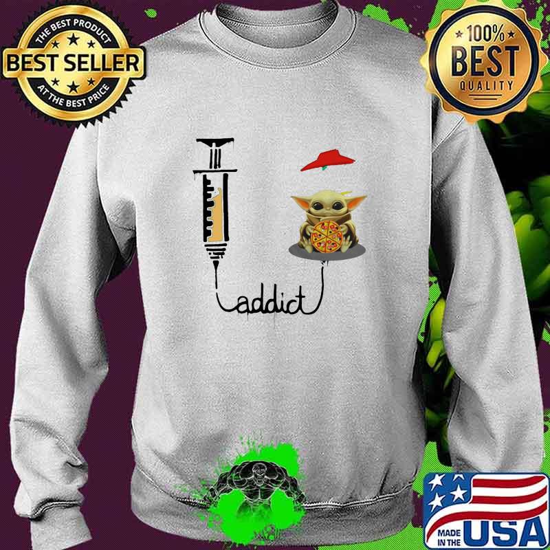 Baby yoda hug pizza hut addict needle s Sweater Baby yoda hug pizza hut addict needle s Sweater