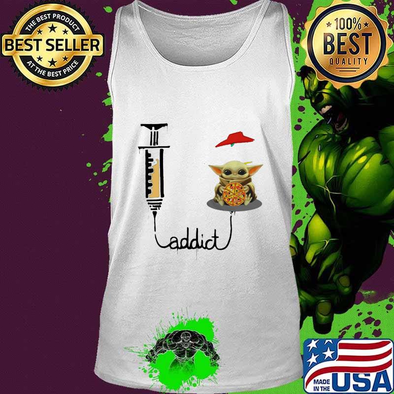 Baby yoda hug pizza hut addict needle s Tank top Baby yoda hug pizza hut addict needle s Tank top