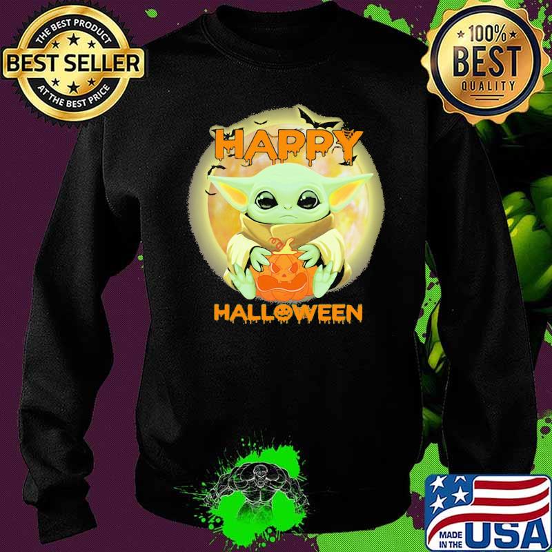 Baby yoda hug pumpkin happy halloween s Sweater Baby yoda hug pumpkin happy halloween s Sweater