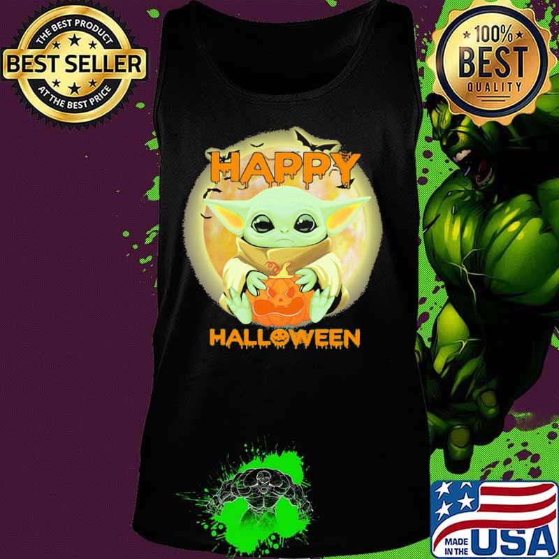 Baby yoda hug pumpkin happy halloween s Tank top Baby yoda hug pumpkin happy halloween s Tank top