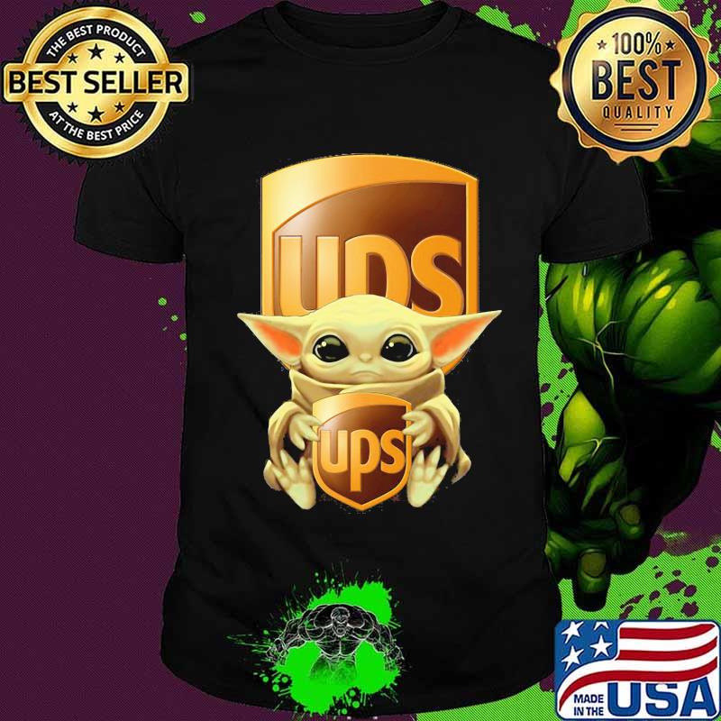 Baby yoda hug ups logo shirt