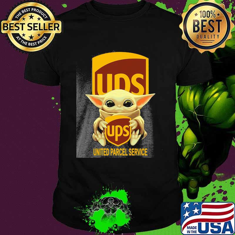 Baby yoda hug ups logo united parcel service shirt