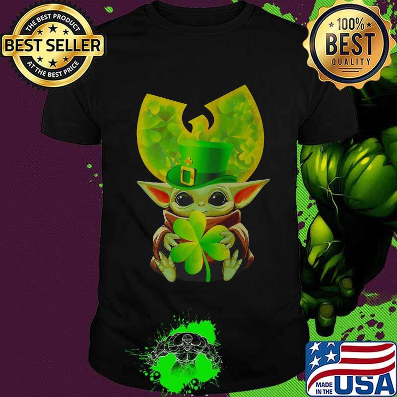 Baby yoda irish wu tang logo happy st. patrick's day shirt