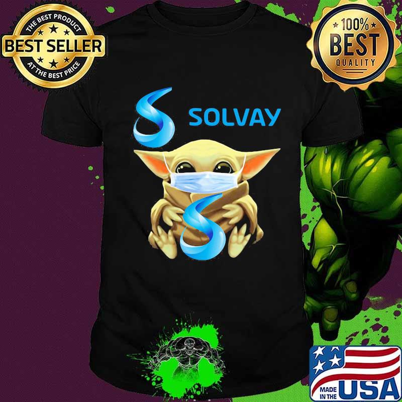 Baby yoda mask face solvay shirt