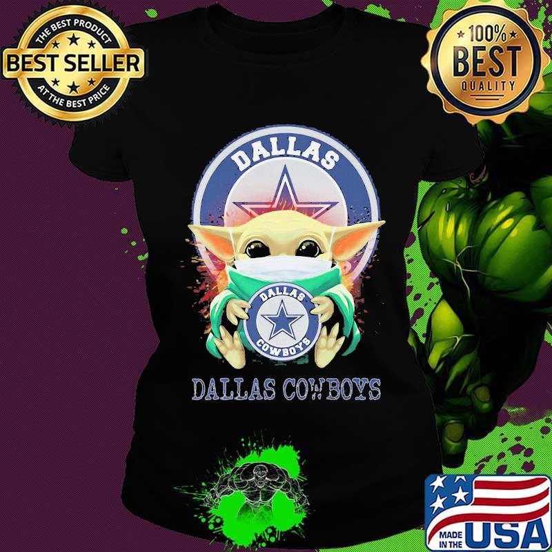 Baby yoda mask hug dallas cowboys football s Ladies tee Baby yoda mask hug dallas cowboys football s Ladies tee