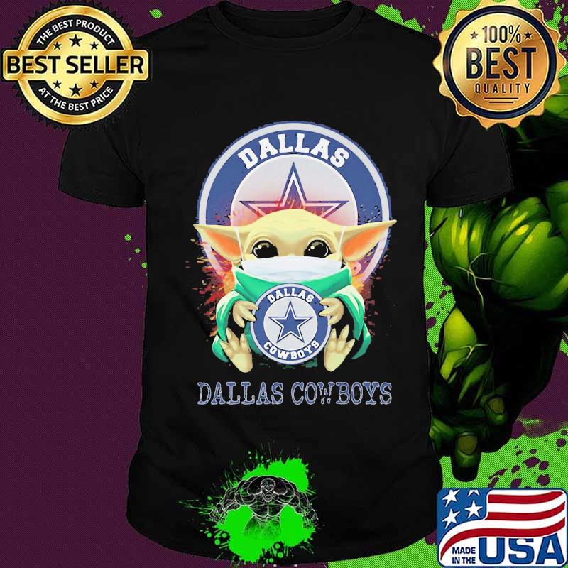 Baby yoda mask hug dallas cowboys football shirt Baby yoda mask hug dallas cowboys football shirt