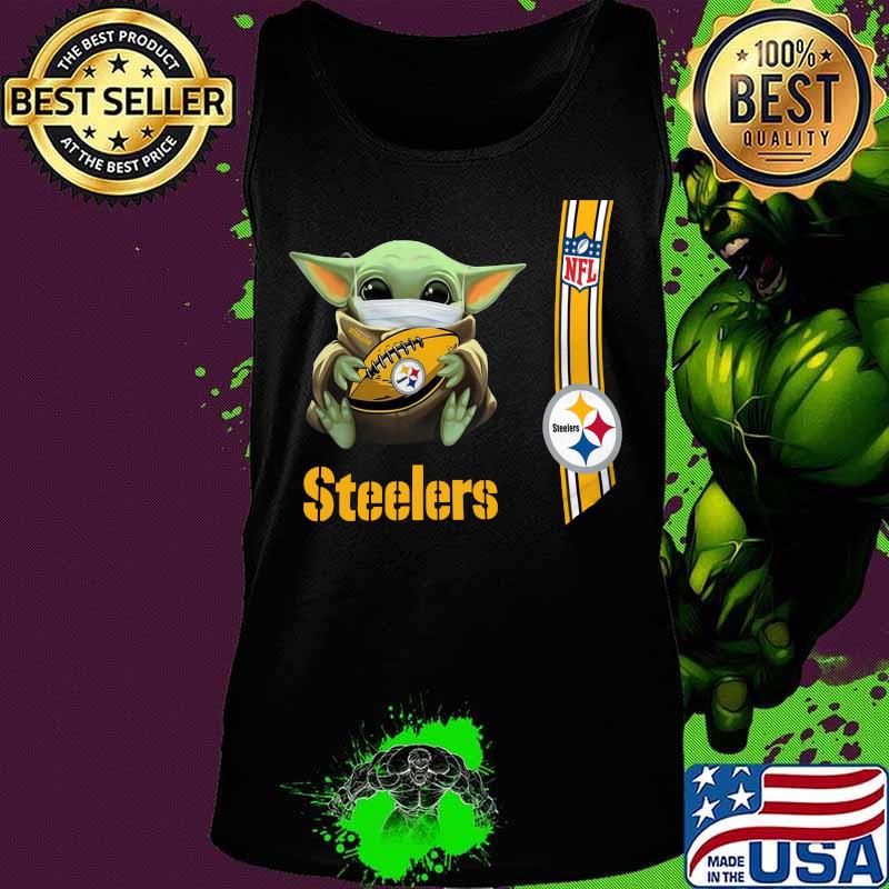 Baby yoda mask hug pittsburgh steelers nfl s Tank top Baby yoda mask hug pittsburgh steelers nfl s Tank top