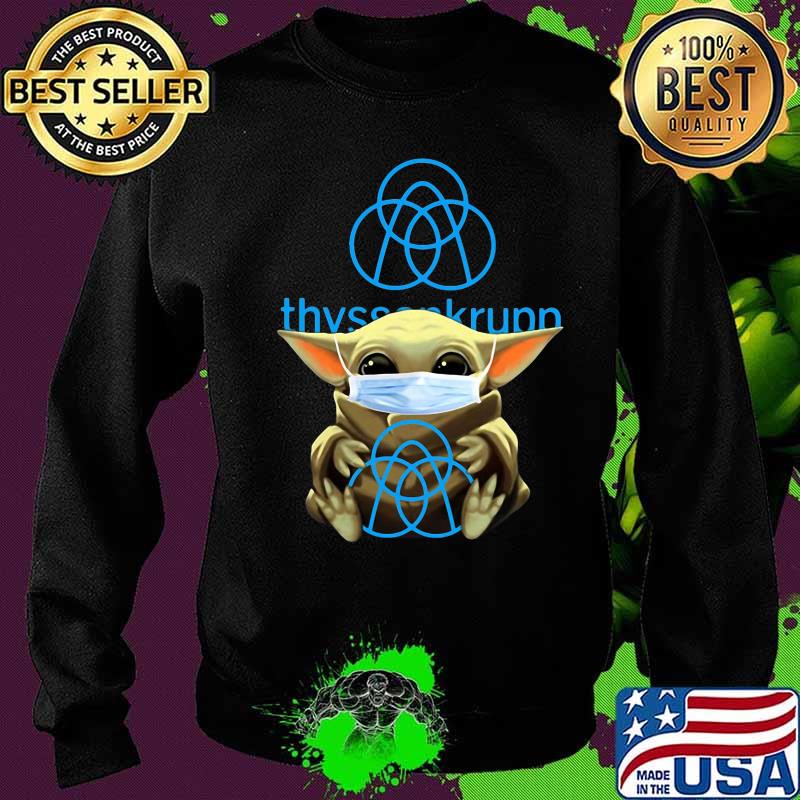 Baby yoda mask hug thyssenkrupp logo s Sweater Baby yoda mask hug thyssenkrupp logo s Sweater