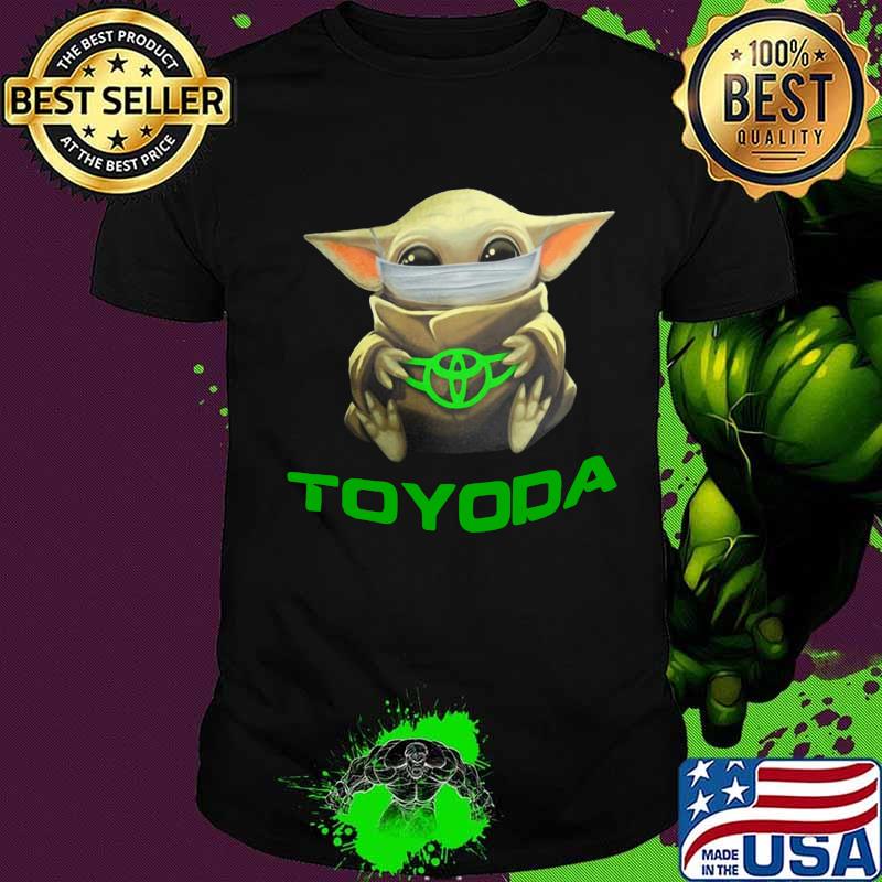 Baby yoda mask hug toyoda logo shirt