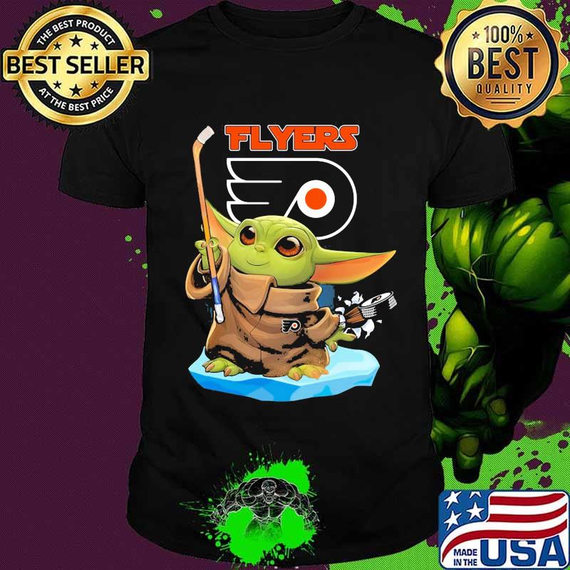 Baby yoda philadelphia flyers hockey shirt