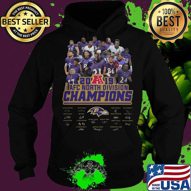 Baltimore ravens football 2019 afc north division champions signatures s Hoodie Baltimore ravens football 2019 afc north division champions signatures s Hoodie