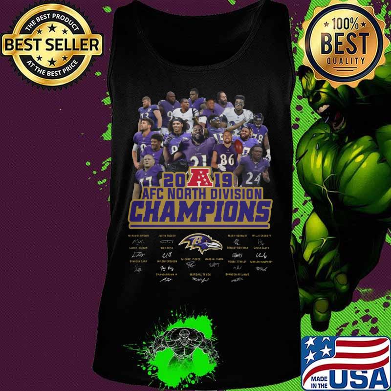 Baltimore ravens football 2019 afc north division champions signatures s Tank top Baltimore ravens football 2019 afc north division champions signatures s Tank top