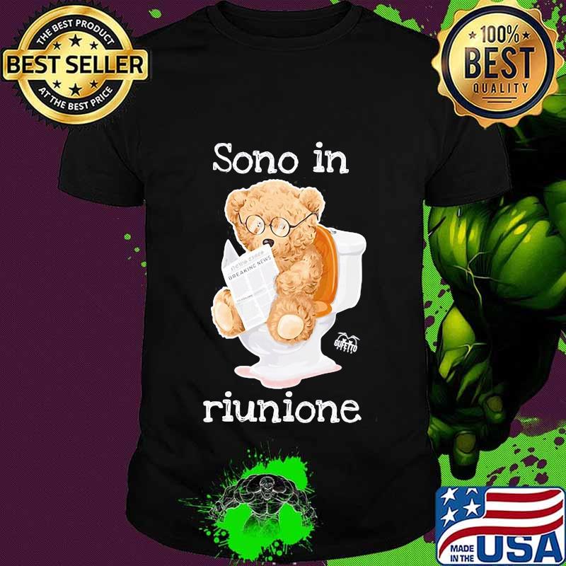 Bear reading newspaper sono in riunione shirt