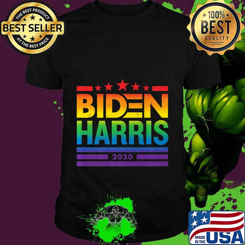 Biden Harris 2020 Rainbow Equality LGBTQ Pride Retro Vintage Shirt