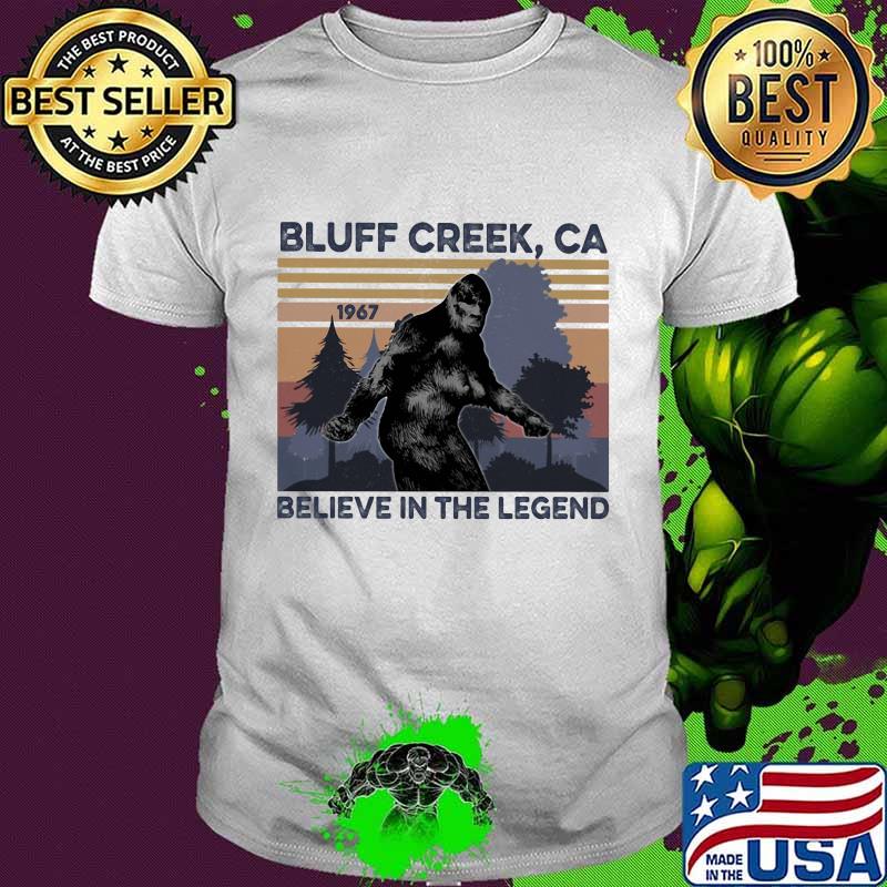 Bigfoot bluff creek ca believe in the legend 1967 vintage retro shirt