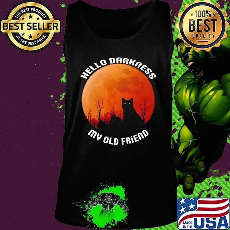 Black Cat Hello darkness my old friend sunset s Tank top Black Cat Hello darkness my old friend sunset s Tank top