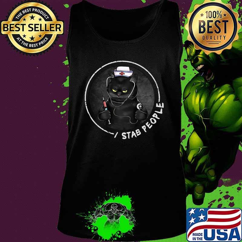 Black cat nurse i stab people s Tank top Black cat nurse i stab people s Tank top